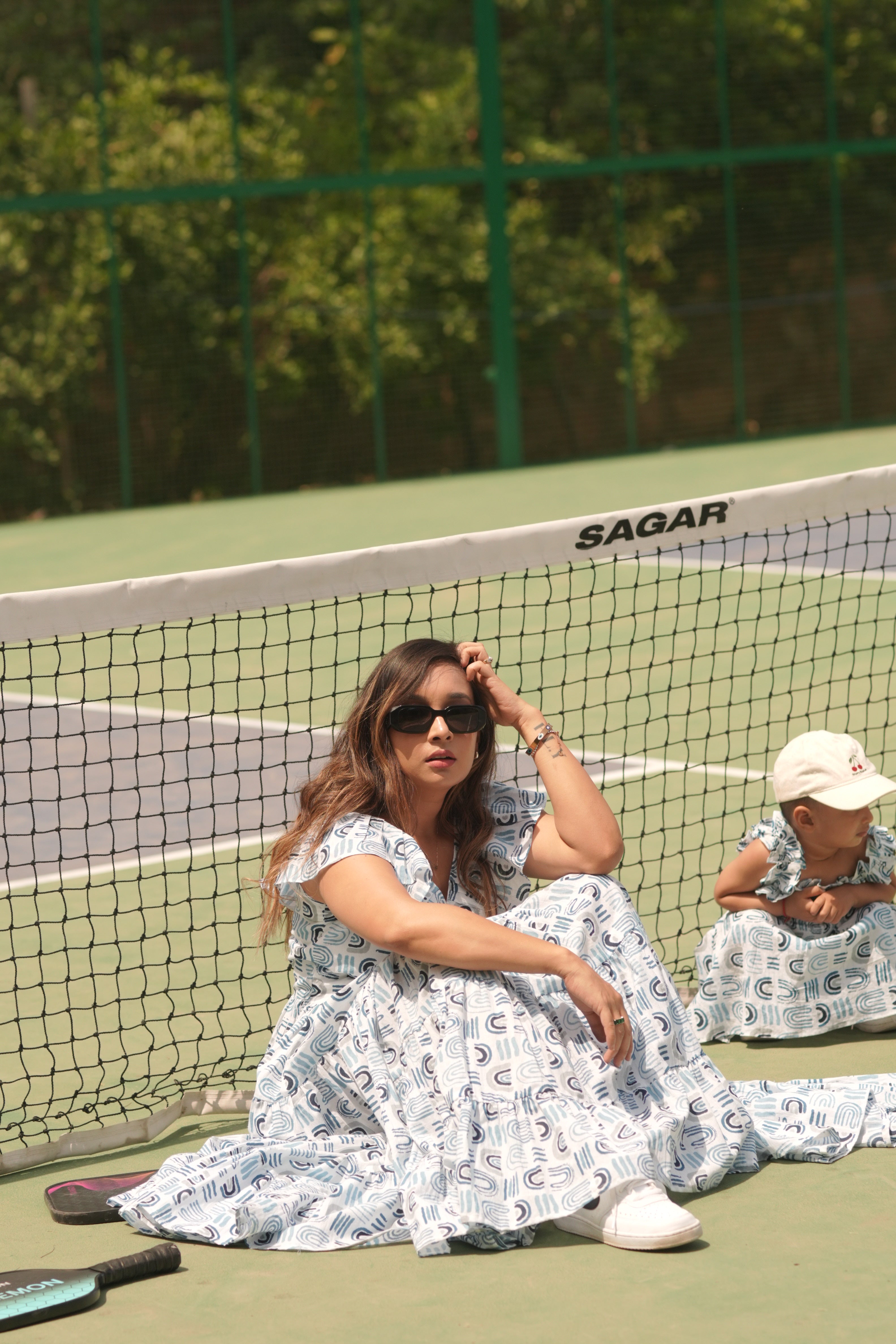 Indigo 100% cotton twinning sets for family | Summer cotton dresses