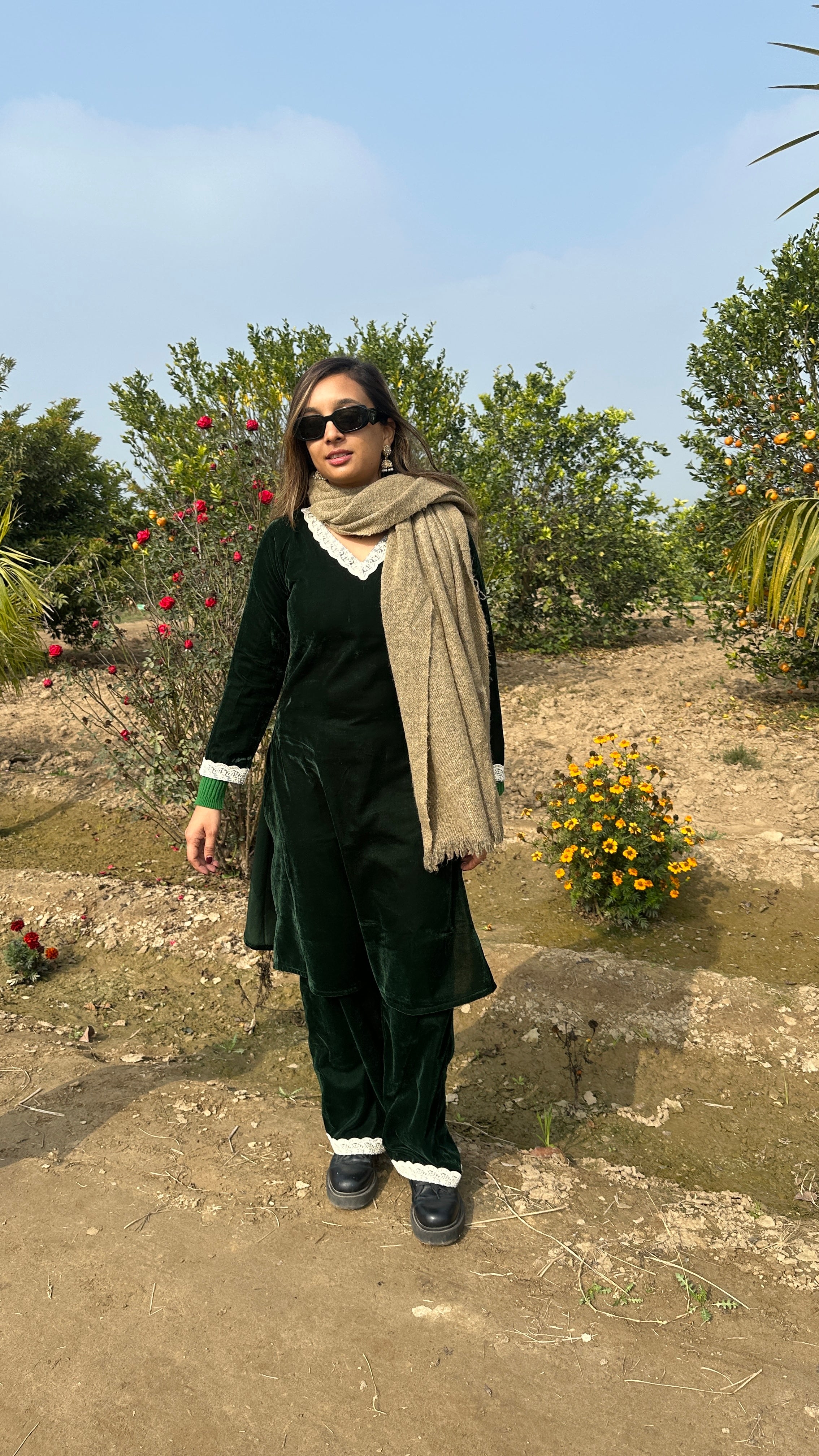 Wrapped in the richness of winter greens 💚