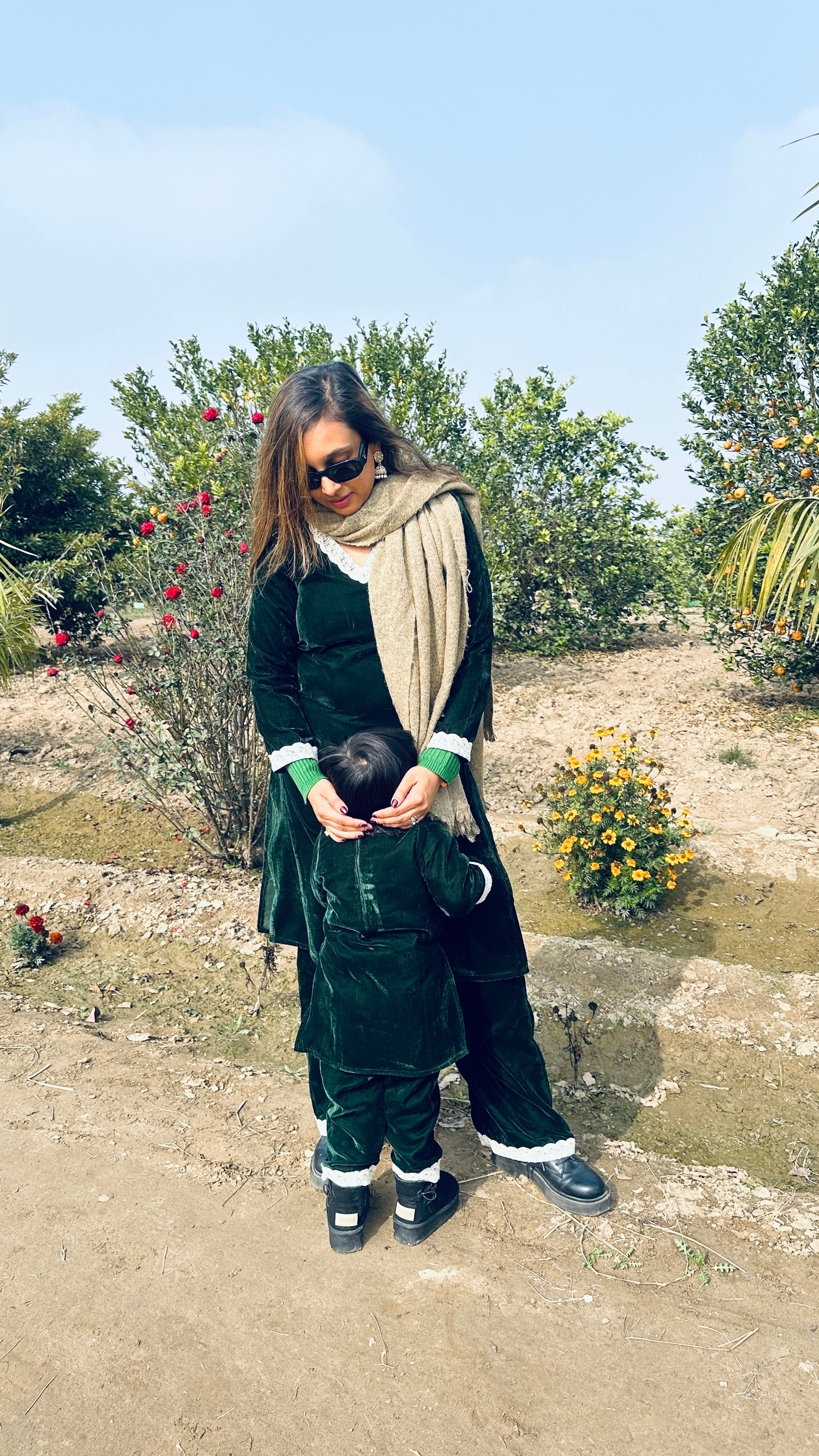 Wrapped in the richness of winter greens 💚