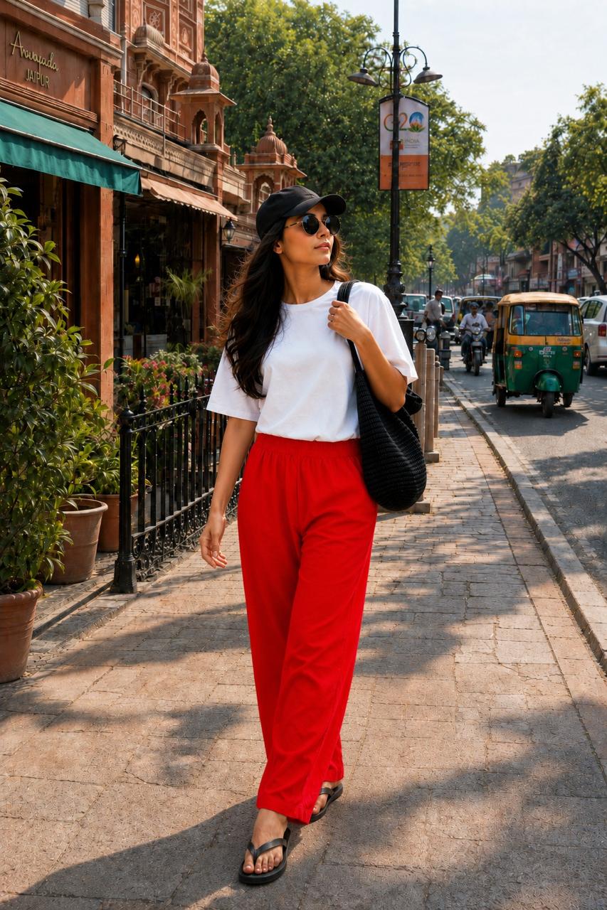Women cotton palazzo pants for summers with pockets available in 9 colors