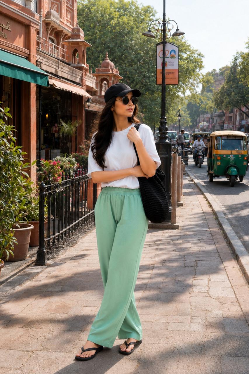 Women cotton palazzo pants for summers with pockets available in 9 colors